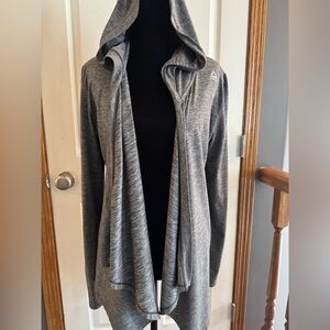 Reebok Women's Charcoal Hooded Cardigan